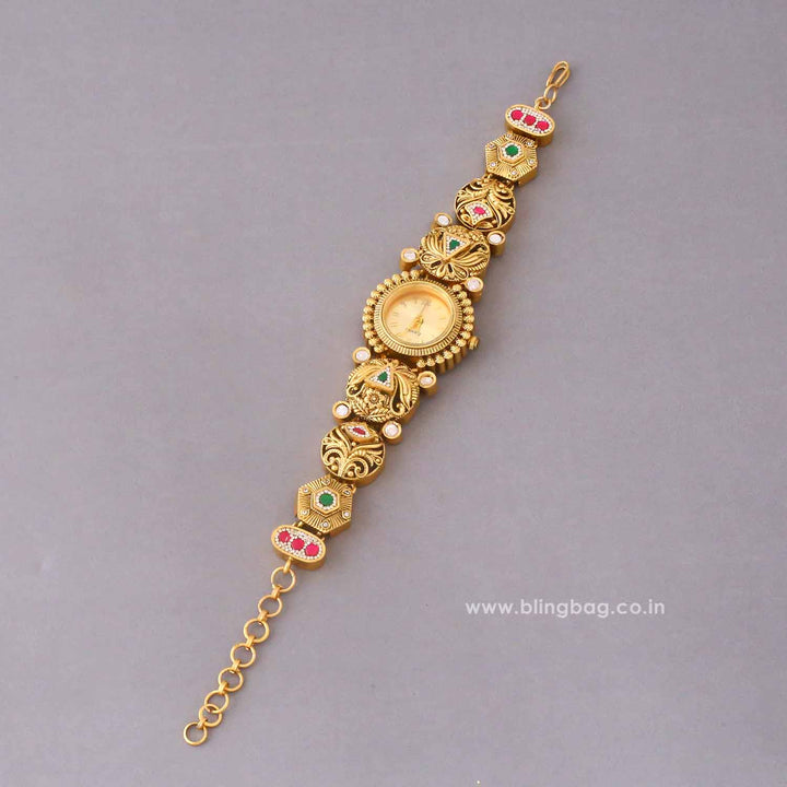 BlingBag Golden Ishitasha Heritage Watch