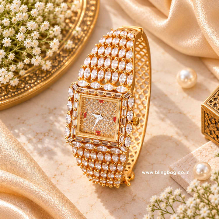 BlingBag Golden Juliaa Zirconia Watch