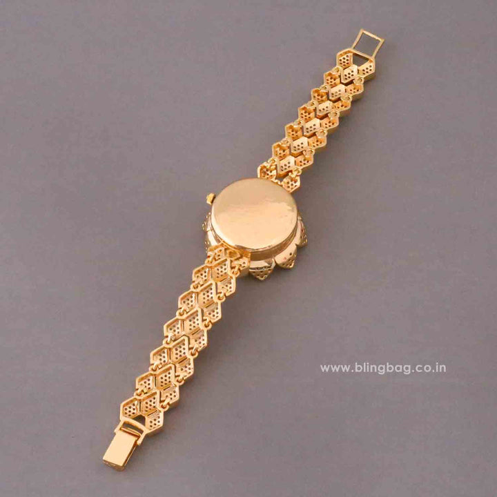 BlingBag Golden Luciaa Zirconia Watch