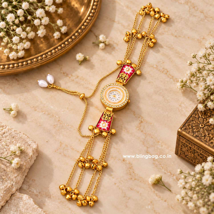 BlingBag Golden Navyai Kashmiri Watch