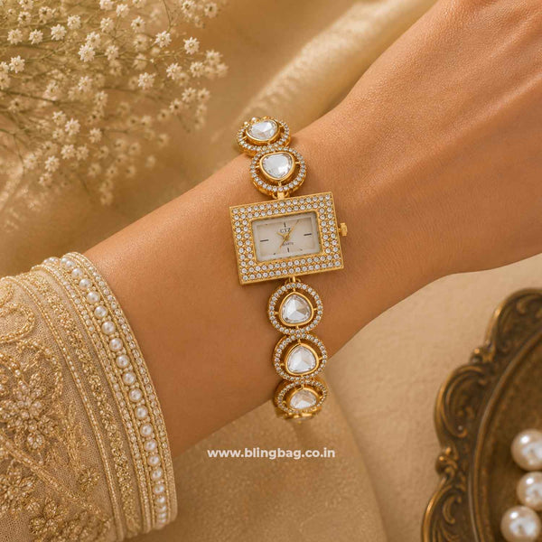 BlingBag Golden Nishaita  Kashmiri Watch