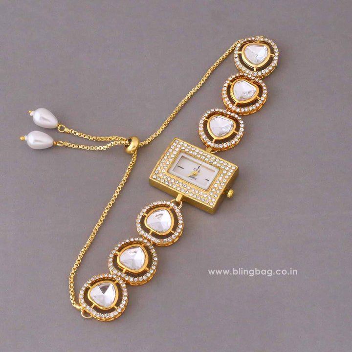 BlingBag Golden Nishaita  Kashmiri Watch