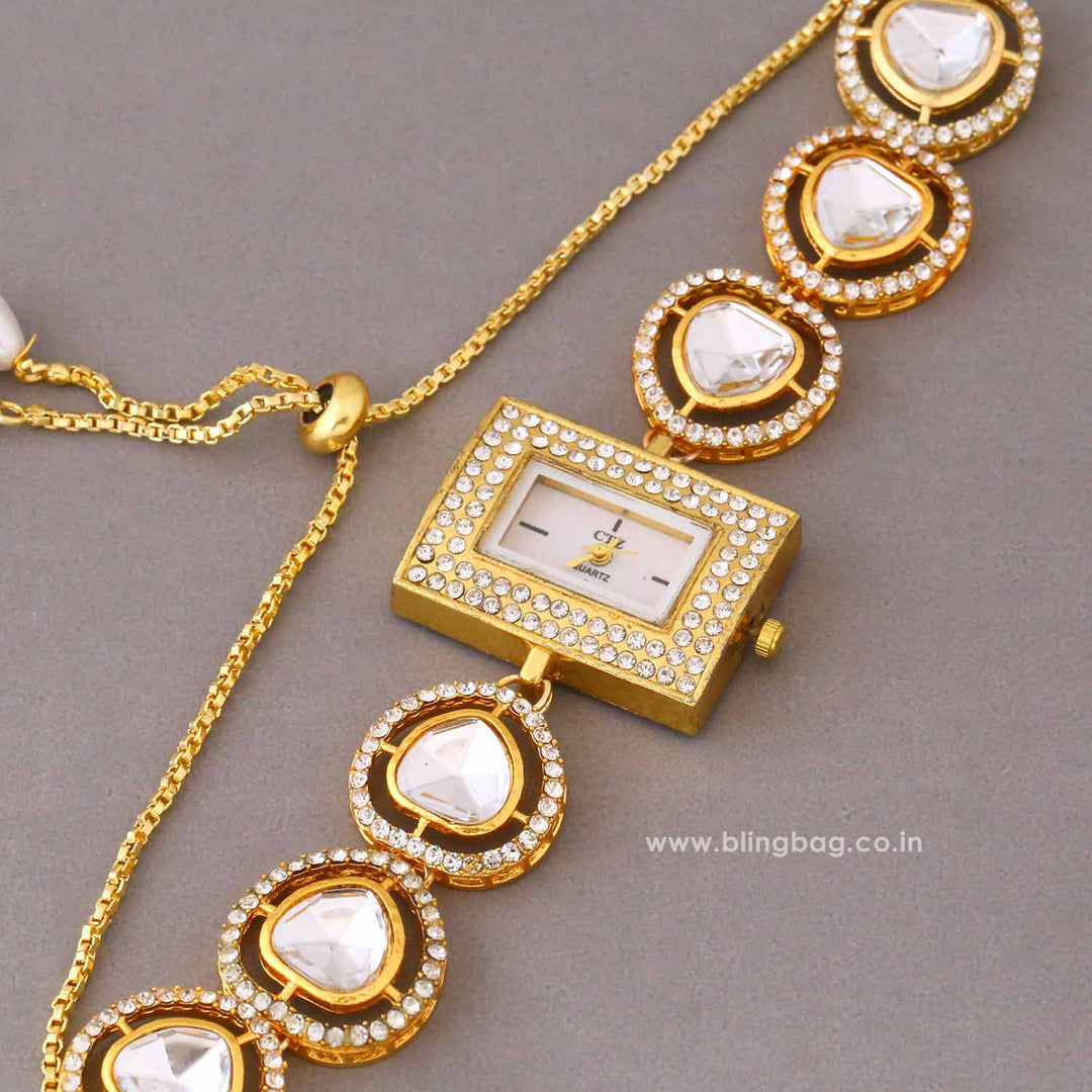 BlingBag Golden Nishaita  Kashmiri Watch