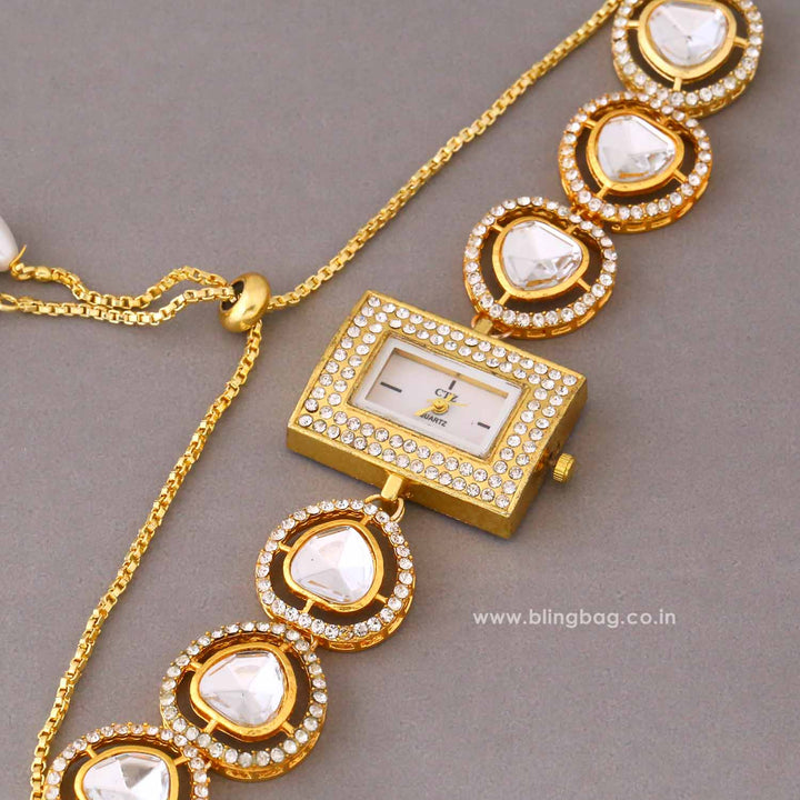 BlingBag Golden Nishaita  Kashmiri Watch
