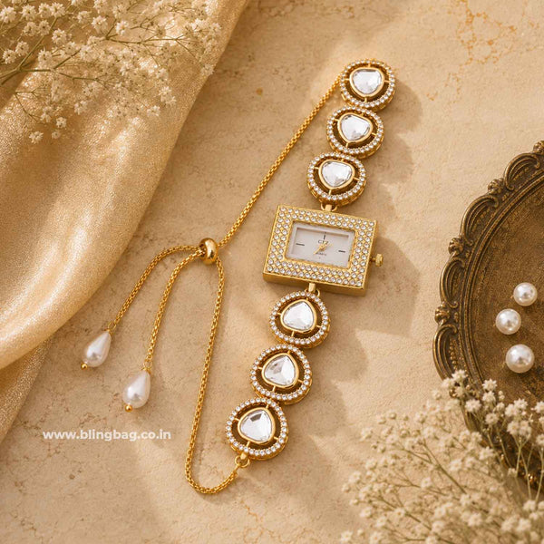 BlingBag Golden Nishaita  Kashmiri Watch