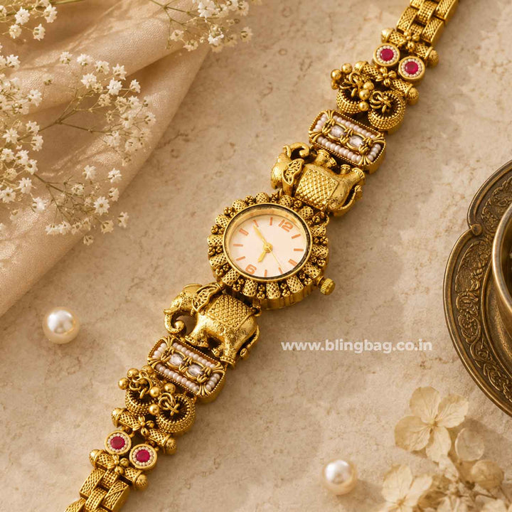 BlingBag Golden Nishasha Heritage Watch -  I