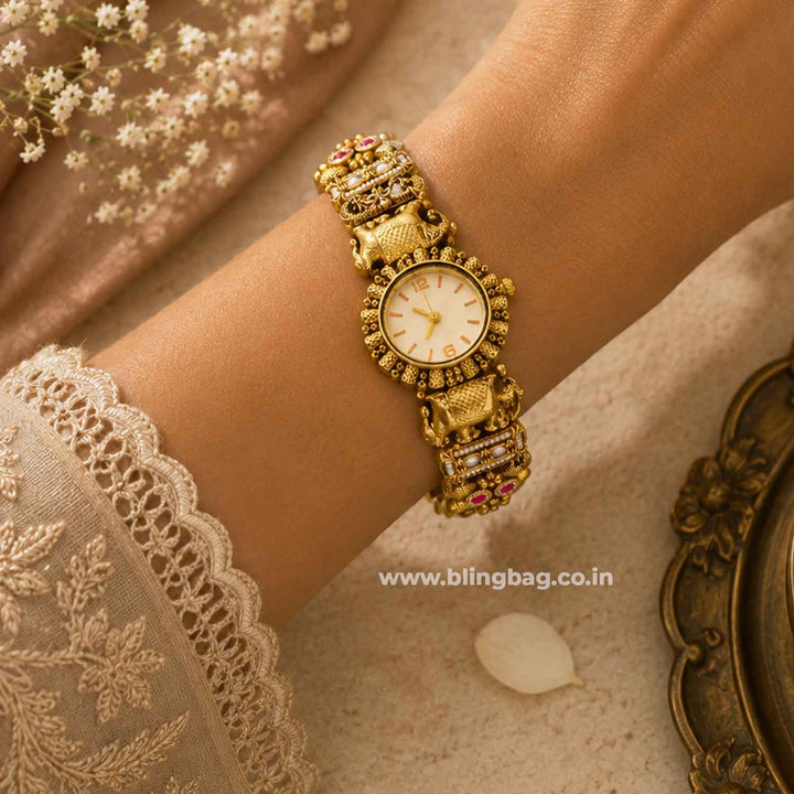 BlingBag Golden Nishasha Heritage Watch -  I