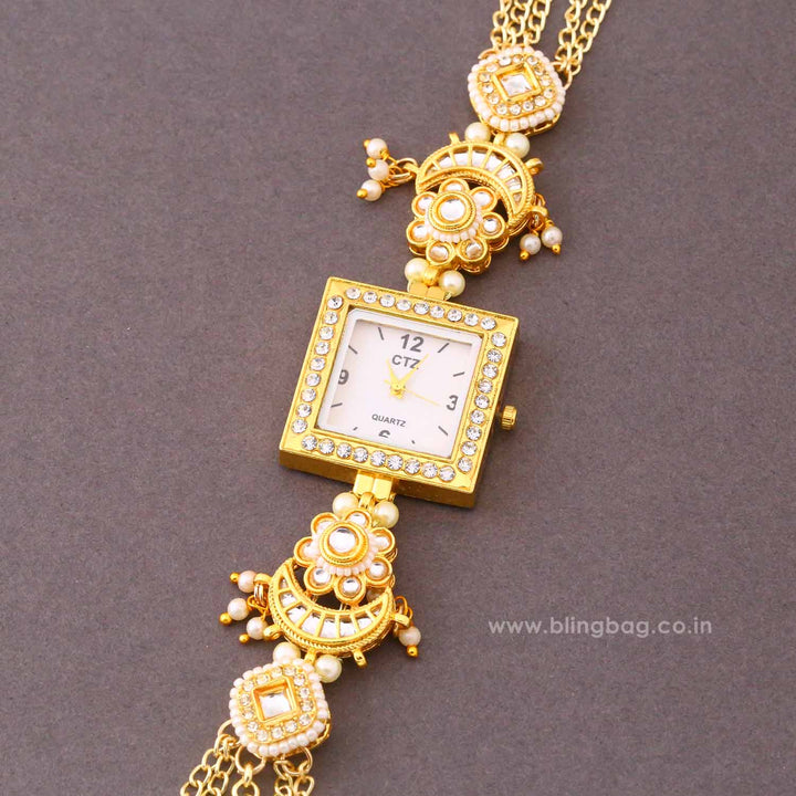 BlingBag Golden Payalika  Kashmiri Watch