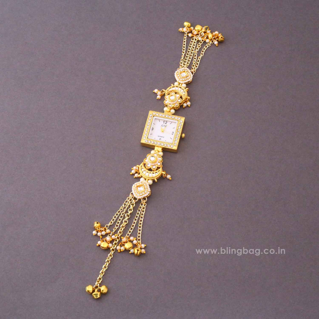 BlingBag Golden Payalika  Kashmiri Watch