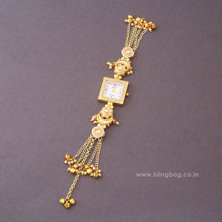 BlingBag Golden Payalika  Kashmiri Watch