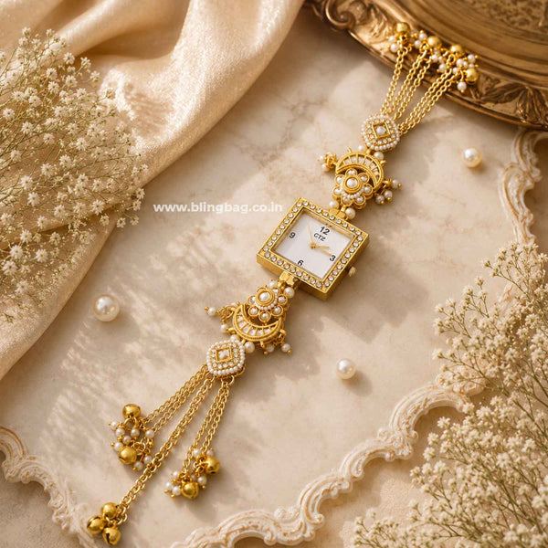 BlingBag Golden Payalika  Kashmiri Watch