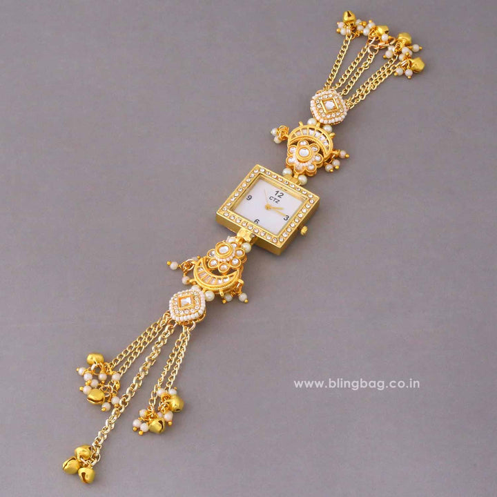BlingBag Golden Payalika  Kashmiri Watch