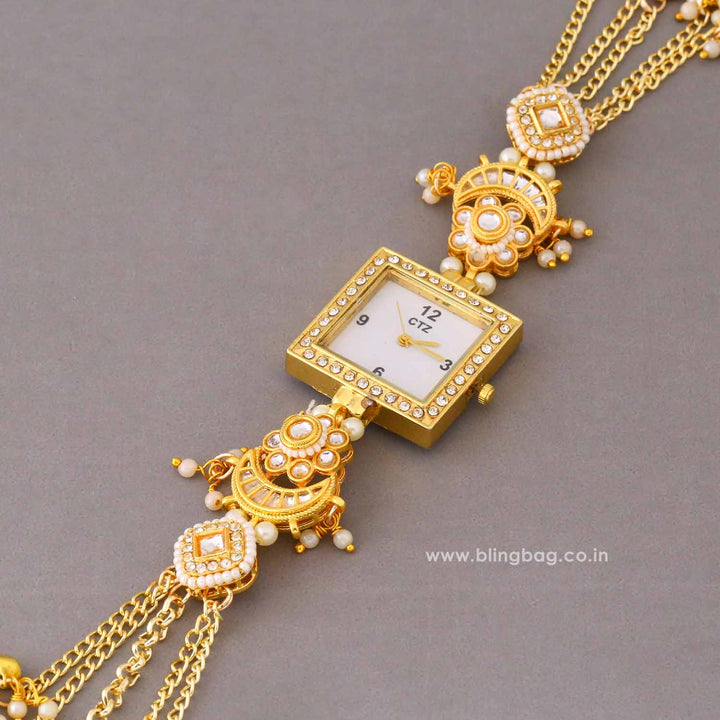 BlingBag Golden Payalika  Kashmiri Watch