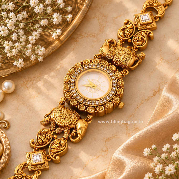 BlingBag Golden Payalsha Heritage Watch -  I