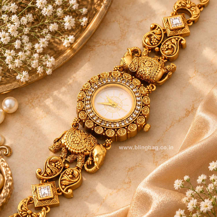 BlingBag Golden Payalsha Heritage Watch -  I