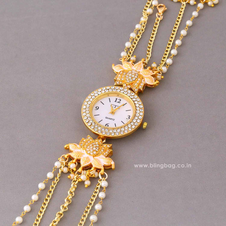 BlingBag Golden Poojasha  Kashmiri Watch