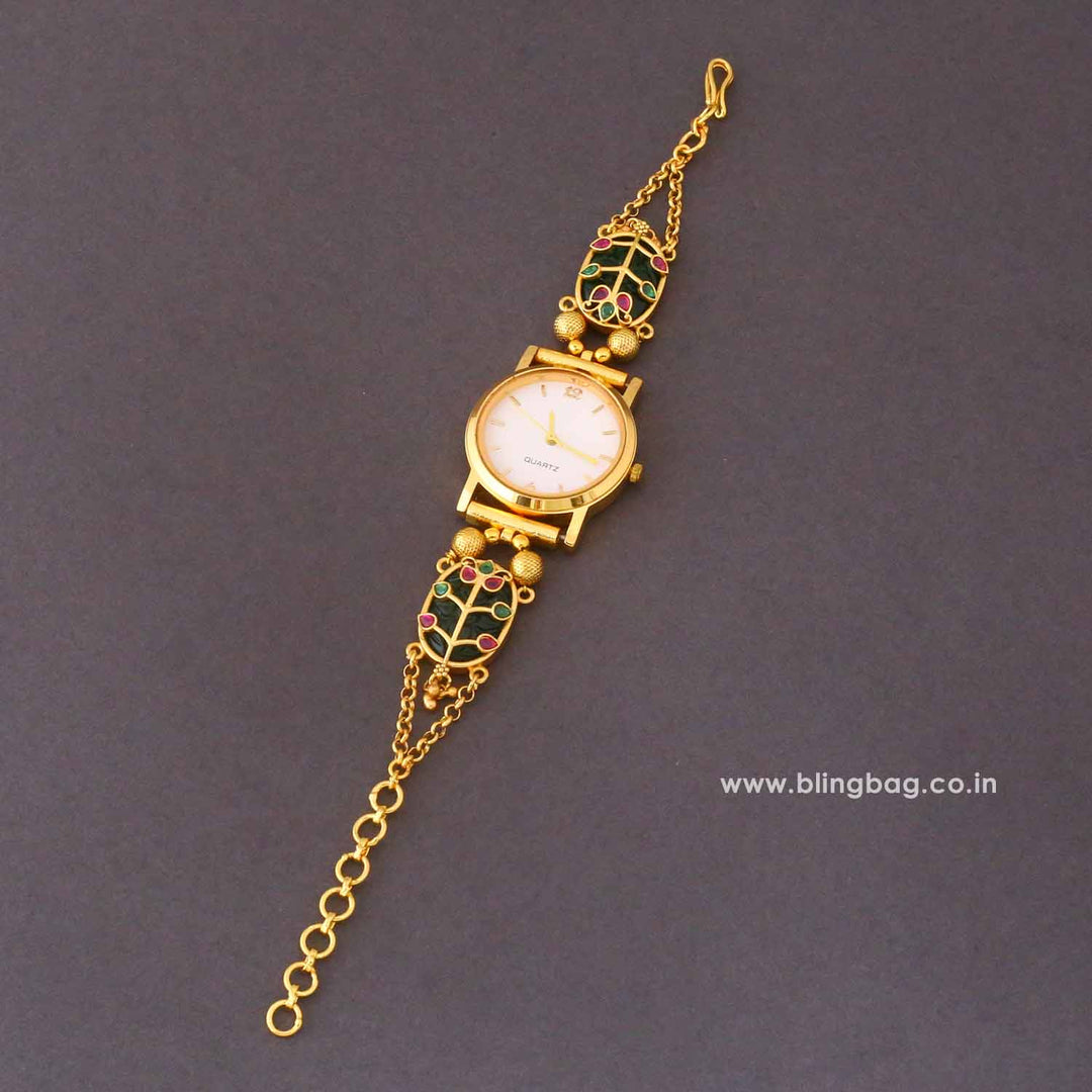 BlingBag Golden Riyaani Heritage Watch