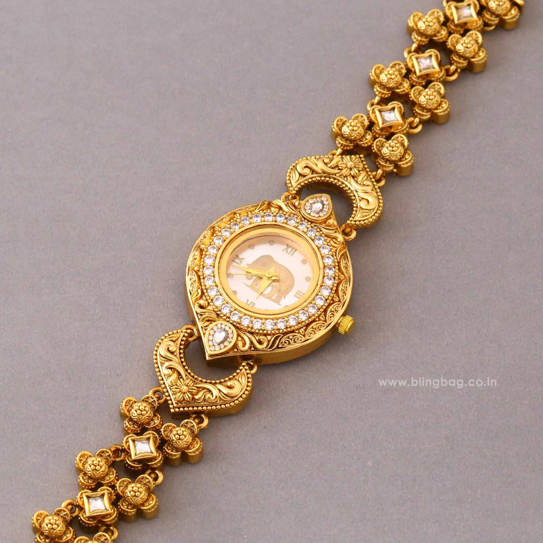 BlingBag Golden Saanviya Heritage Watch