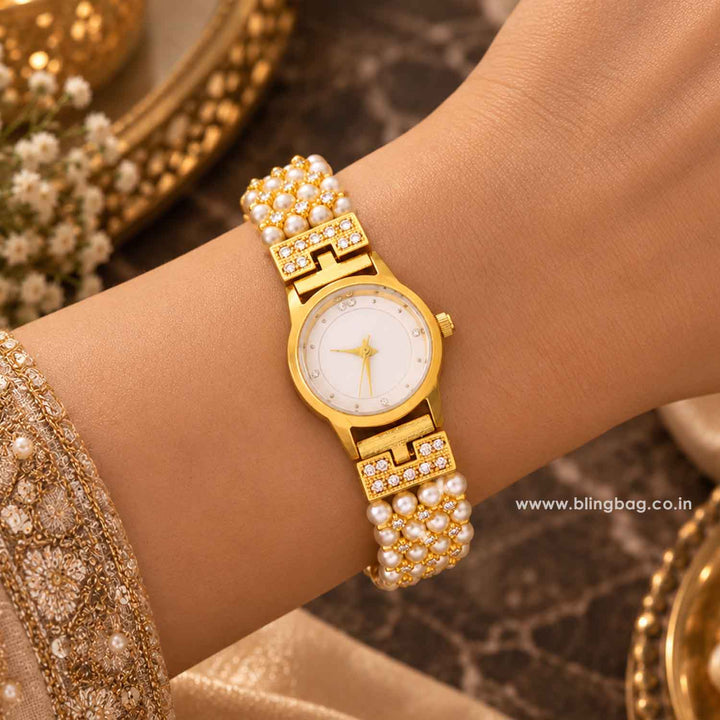 BlingBag Golden Shreyai Kashmiri Watch