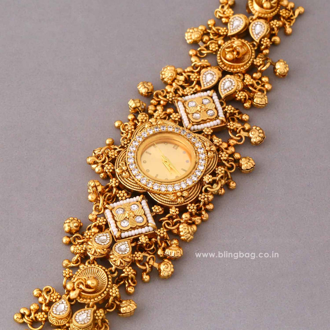 BlingBag Golden Snehaita Heritage Watch
