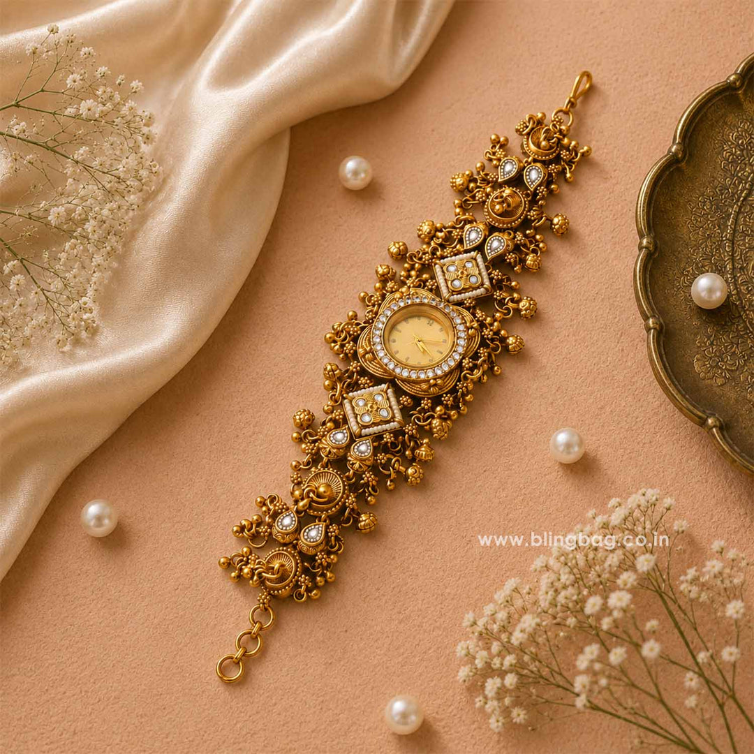 BlingBag Golden Snehaita Heritage Watch