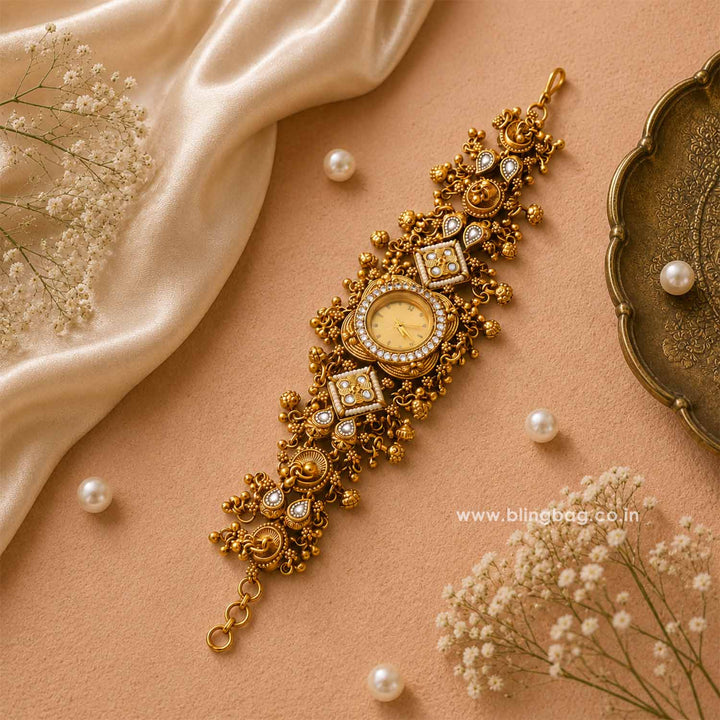 BlingBag Golden Snehaita Heritage Watch
