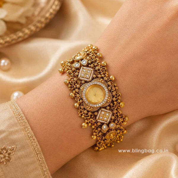 BlingBag Golden Snehaita Heritage Watch