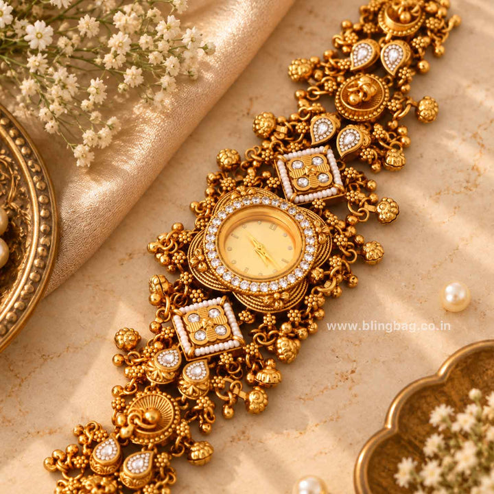 BlingBag Golden Snehaita Heritage Watch