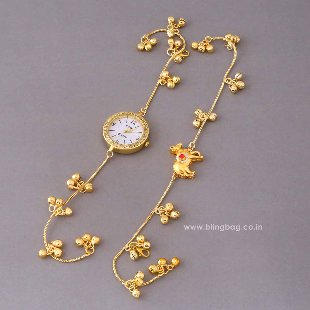 BlingBag Golden Tanviita Bracelet Watch