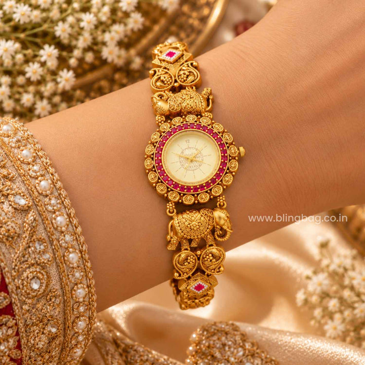 BlingBag Golden Yashikaani Heritage Watch