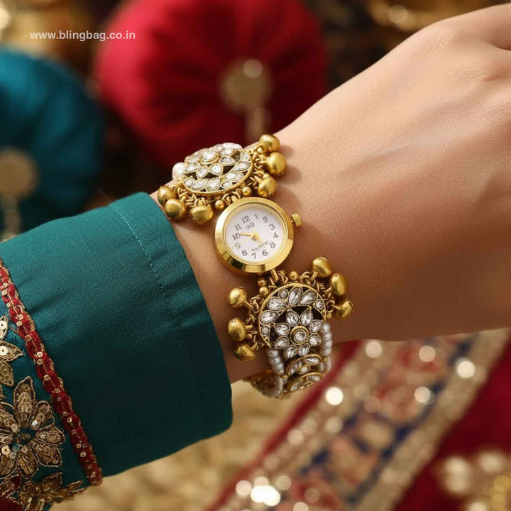 BlingBag Klisaha Kundan Watch