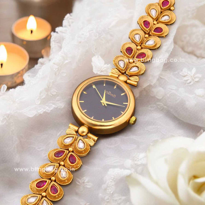 Bling Bag Kundan Designer Timepiece Watch