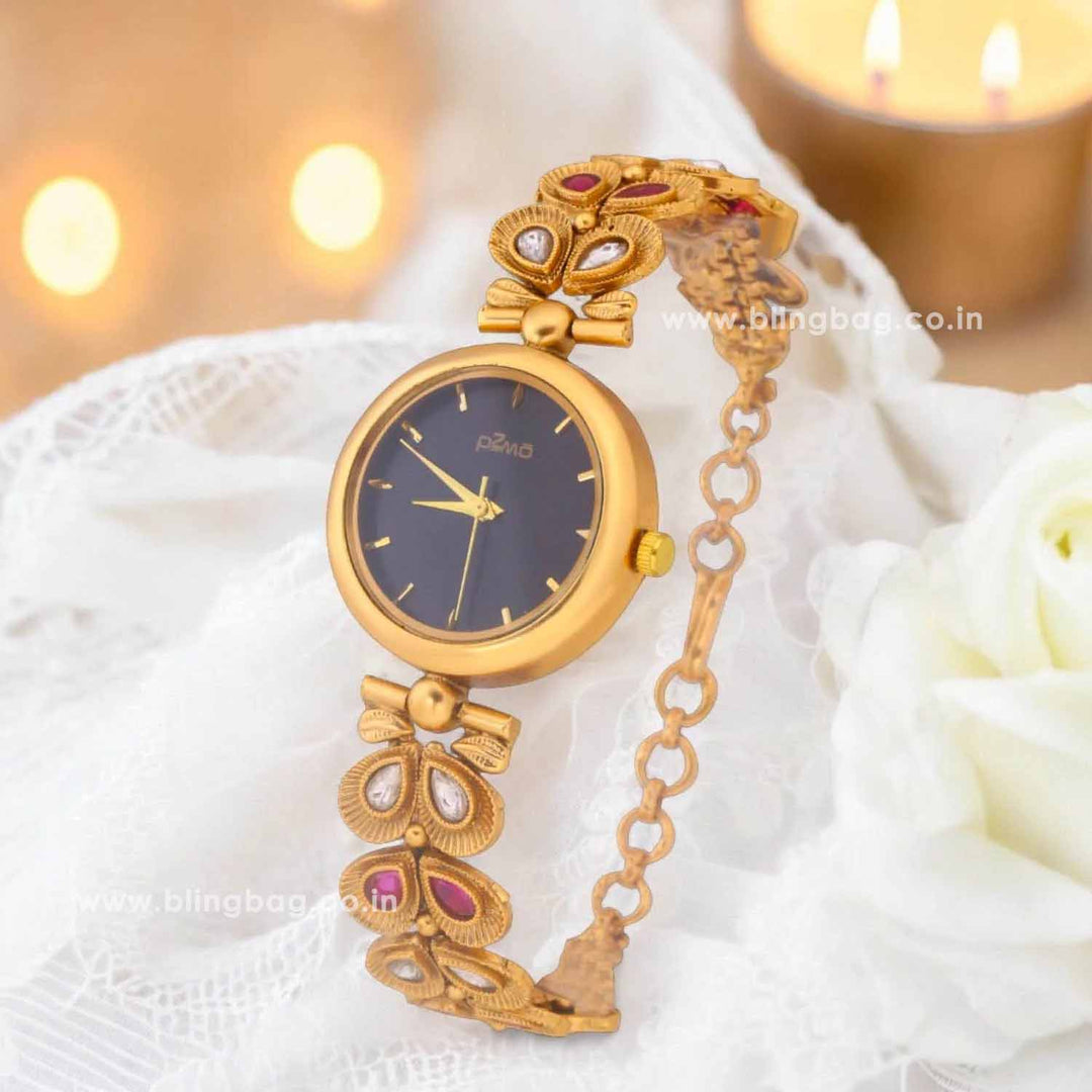 Bling Bag Kundan Designer Timepiece Watch