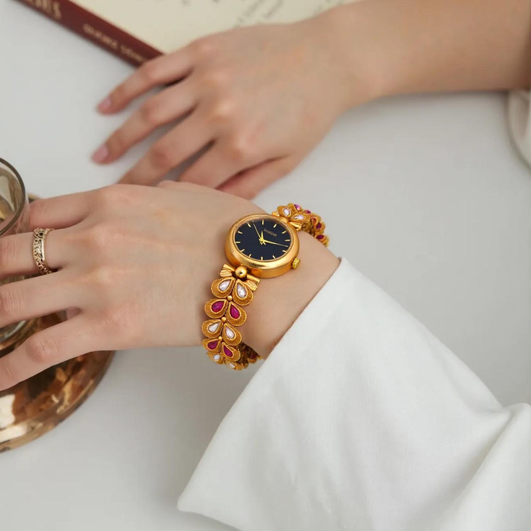 Bling Bag Kundan Designer Timepiece Watch