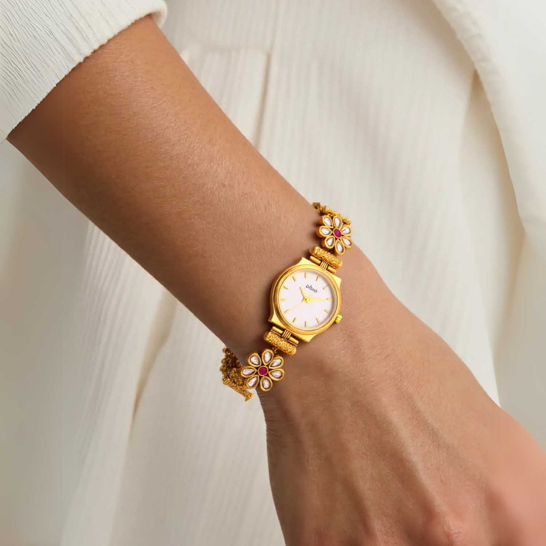 Bling Bag Royal White Dial Bridal Watch