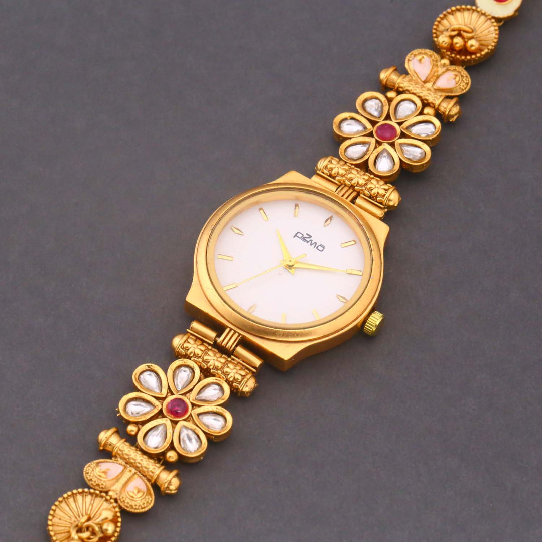 Bling Bag Royal White Dial Bridal Watch