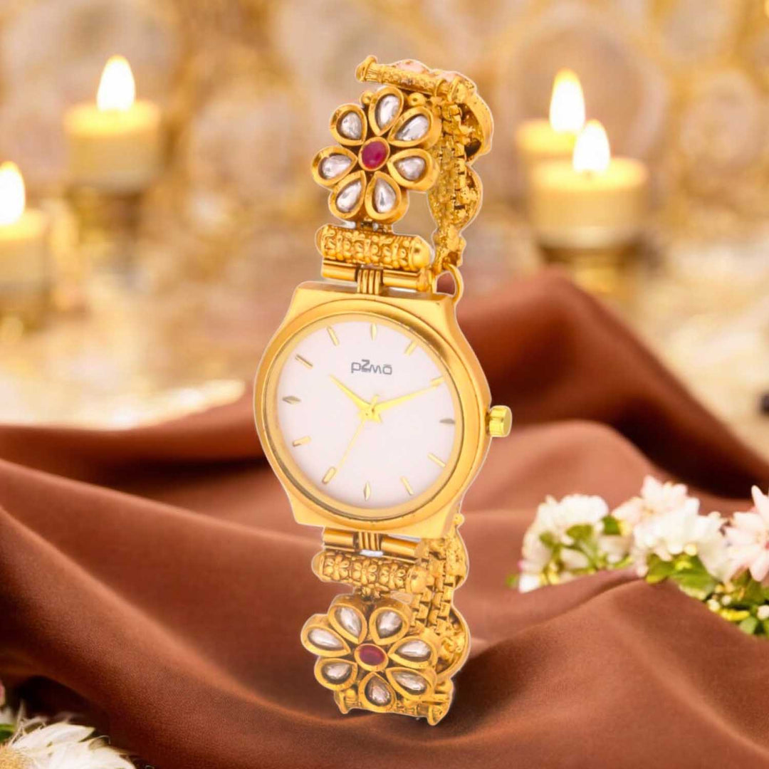 Bling Bag Royal White Dial Bridal Watch