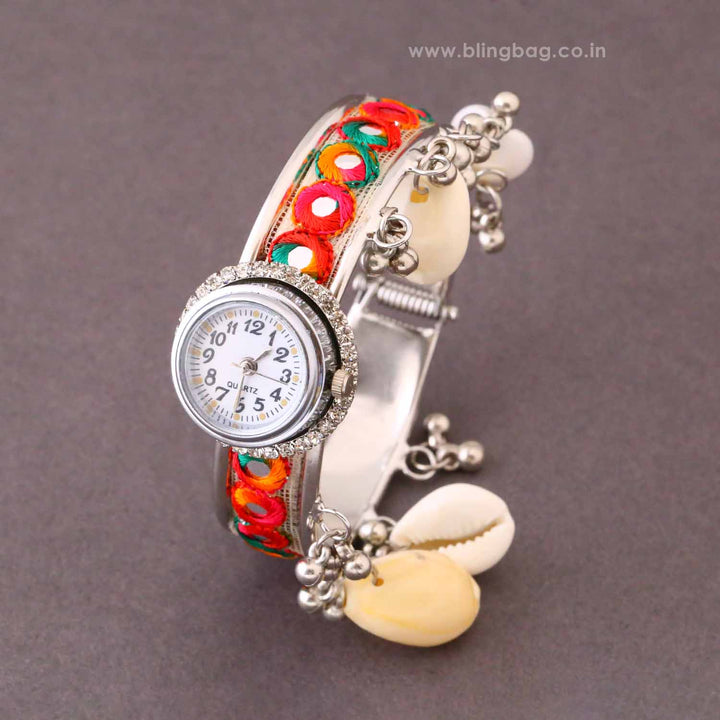 BlingBag Multicolor Eshaya Oxidised Watch