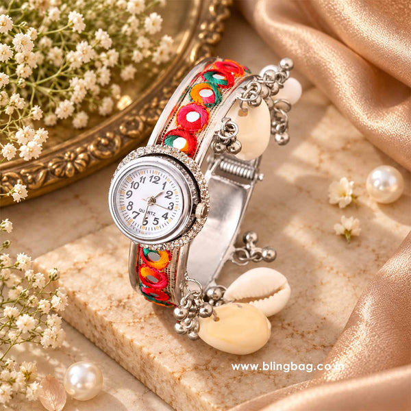 BlingBag Multicolor Eshaya Oxidised Watch