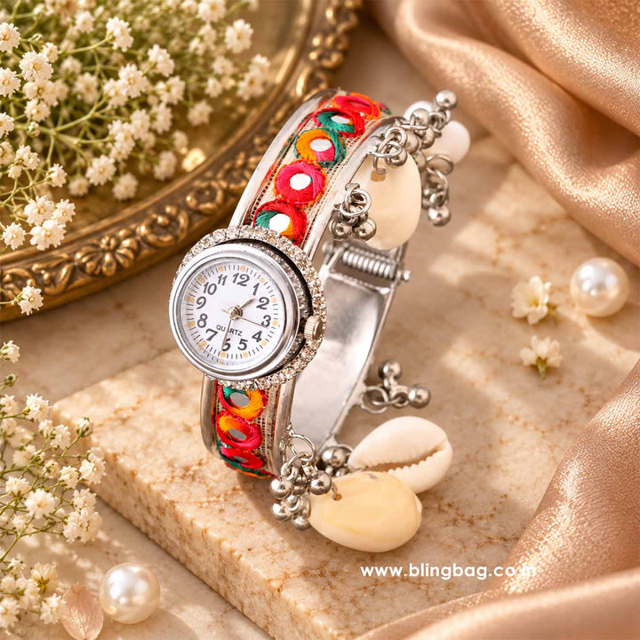 BlingBag Multicolor Eshaya Oxidised Watch