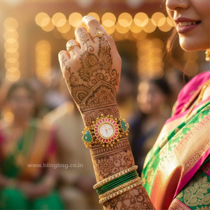 BlingBag Multicolor Gulnaar Germ Bracelet Watch