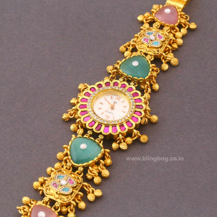 BlingBag Multicolor Gulnaar Germ Bracelet Watch