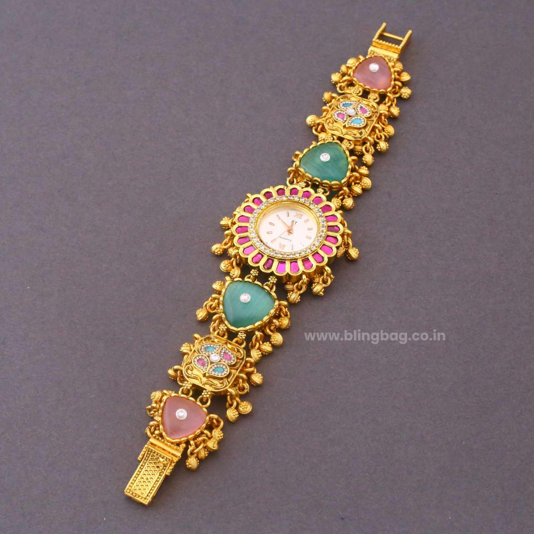 BlingBag Multicolor Gulnaar Germ Bracelet Watch