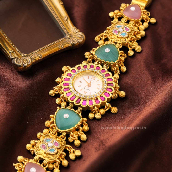 BlingBag Multicolor Gulnaar Germ Bracelet Watch