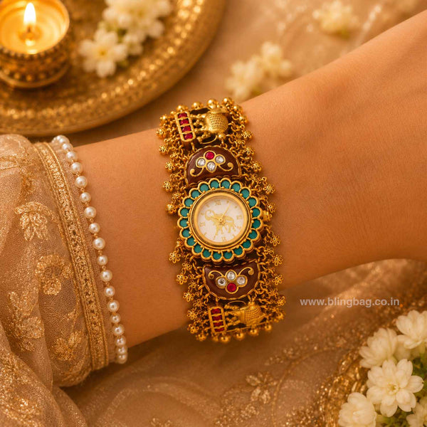 BlingBag Multicolor Kavyaani Heritage Watch