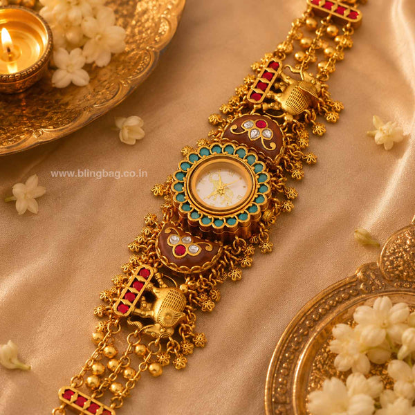 BlingBag Multicolor Kavyaani Heritage Watch