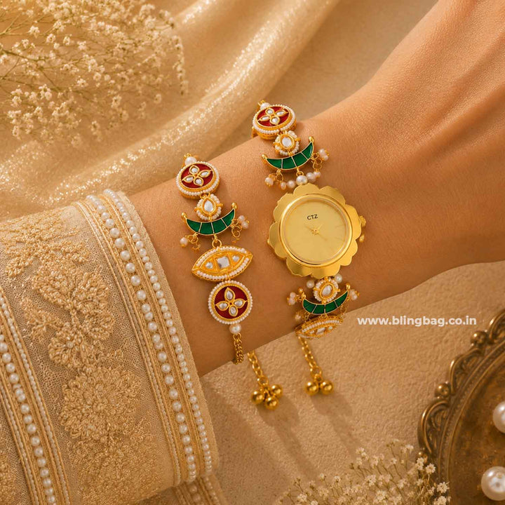 BlingBag Multicolor Poojaya Bracelet Watch