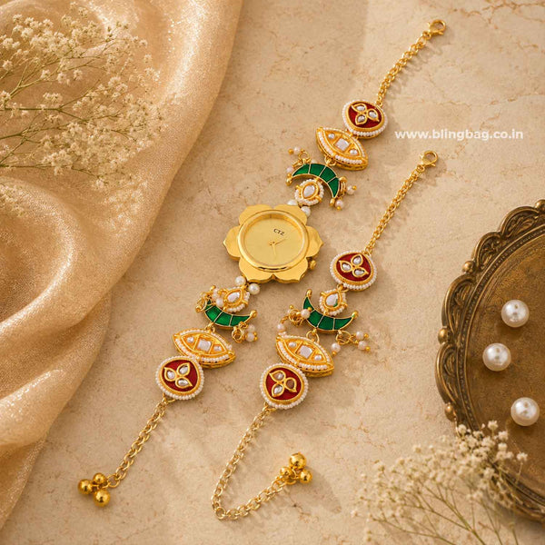 BlingBag Multicolor Poojaya Bracelet Watch