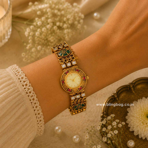 BlingBag Multicolor Saundarya Heritage Watch