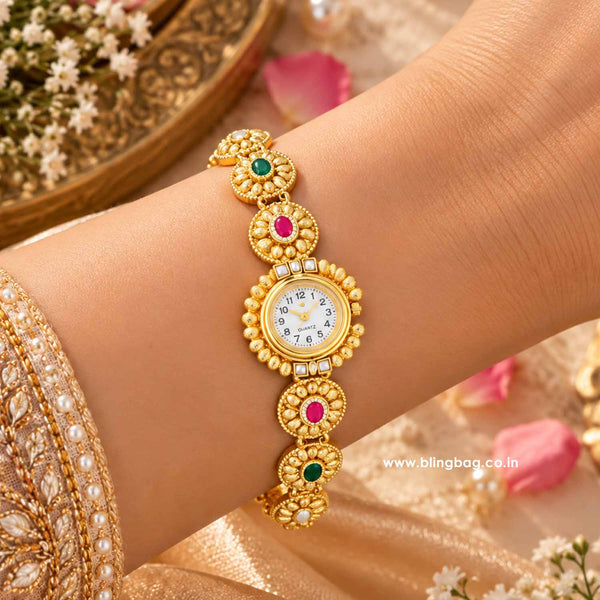 BlingBag Multicolor Shreyara Heritage Watch